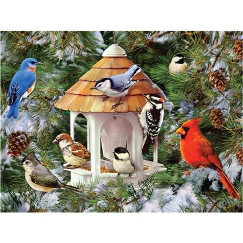 5D DIY Full Round/Square Diamond Painting Animal Bird 3D Embroidery Cross Stitch Rhinestone Mosaic Home Decor Gift Y1133