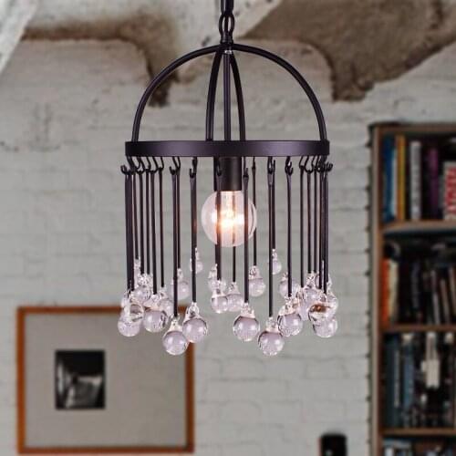 American pendant lights round K9 crystal lamp simple modern corridor restaurant lights study bedroom pendant lamp GY184 lo1020