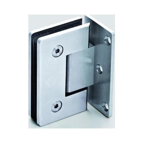 Free Shipping,Easy installation Stainless Steel shower clamp,90 degree shower hinge,glass clamp,Satin finish,for 8-12 mm glass