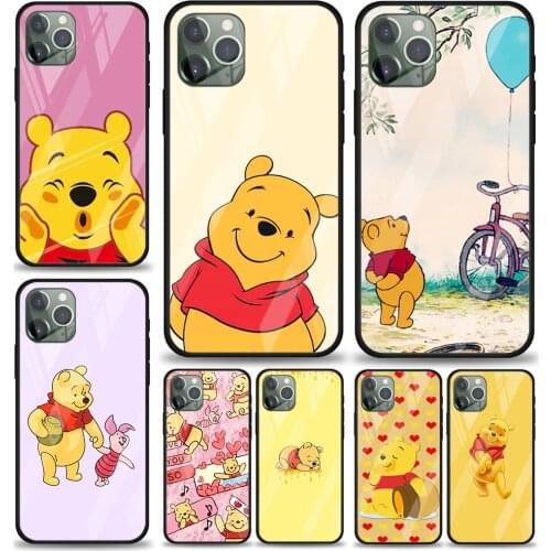 Tempered Glass Cover Winnie The Pooh For Apple IPhone 12 Mini 11 Pro XS MAX XR X 8 7 6S 6 Plus Phone Case Coque