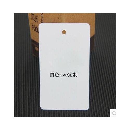 Black and white PVC plastic tag custom certificate label custom label to make garment tag waterproof card custom spot
