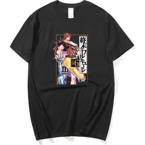 New Summer Autumn Men Anime Record Of Ragnarok Print T-shirts Ventilation Soft Streetwears Short Sleeve Harajuku Simplicity