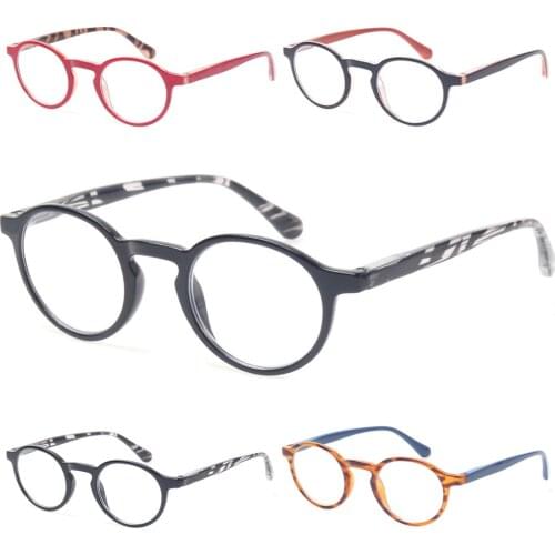 Fashion Oval Reading Glasses Spring Hinge for Men and Women Lightweight and Comfortable HD Reading Glasses