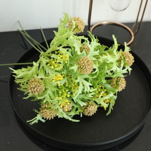 Artificial Plants Plastic Succulent Plants Artificial Fall Leaves DIY Wedding Decoration Plant Fake Flower Wreath Home Decor