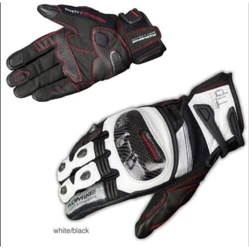 Free Shipping 2016 Komine GK-193 Racing Leather Set with Gloves Driving Motorcycle Gloves 11