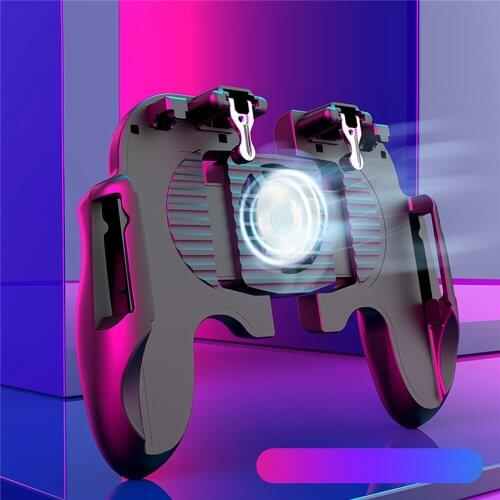 Mobile Gamepad with Cooling Fan for iphone Android Phone PUBG Game Joystick L1R1 Fire Button Aim Key Trigger Gaming Controller