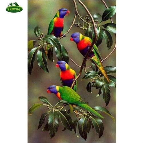 YUMEART 5D Diamond Painting Birds on Tree Branch Cross-Stitch DIY Diamond Embroidery Art Crafts Trend Fashion YHAll Home Decal