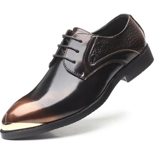 Official Shoes For Men Formal Leather Shoes For Men Coiffeur Business Shoes Men Classic Wedding Dress 2020 Big Size 48 Ayakkabı