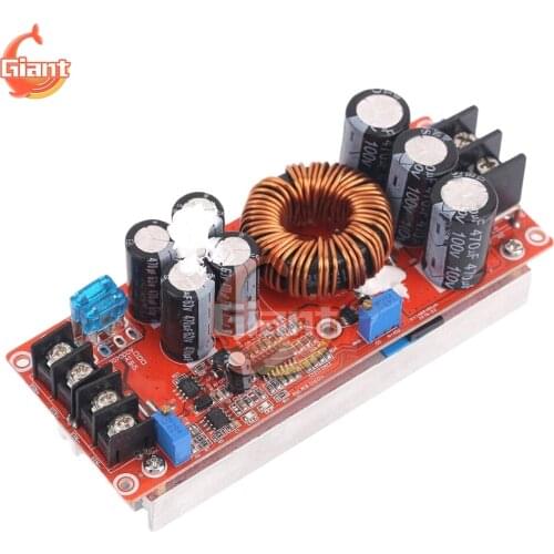 DC-DC 1200W 20A DC Boost Converter Step Up Power Supply Module Adjustable CV CC Board Car Charging Module 8-60V Boost 12-80V