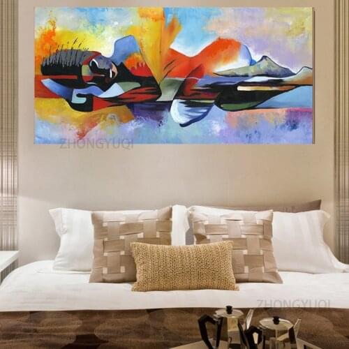 Drop shipping Larger Lord Buddha Abstract Oil Painting Buddha Canvas Religious Poster Print Wall Art Pictures For Living Room