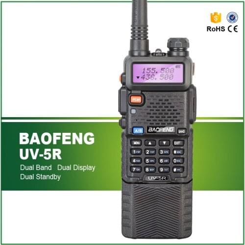 Upgrade BaoFeng Two Way Radio UV-5R VHF 136-174MHZ UHF 400-520MHZ Matched with Big Battery Walkie Talkie Free Headset