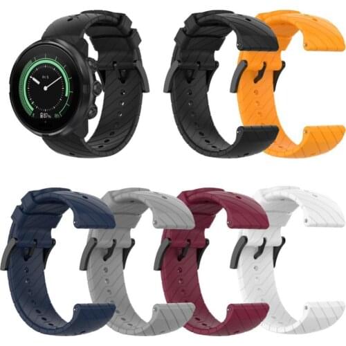 24mm Replacement Silicone Universal Watchband Smart Watch Strap for Suunto 9 Wearable Devices Smart Accessories