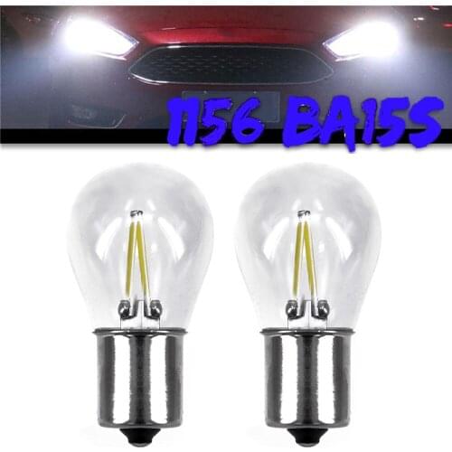 Turn Signal Reverse Brake Bulb Brake Stop Car Lamp Signal White 1156 2pcs Automotive