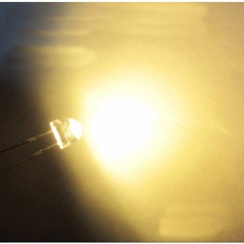 F5 Straw hat LED light emitting diode Super bright 5mm warm white LED lamp beads 1000pcs