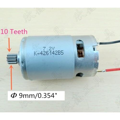 10 Teeth 303926 Motor Replacement 7.2V For Cordless Drill Driver Screwdriver HITACHI BN10SA DN10DSA Tools Parts
