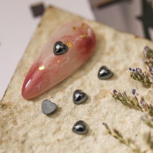 100Pcs Aurora Heart Nail Charms Holographic Rhinestones For Nail Art Decoration DIY Manicure Nail DIY Craft 3D Sticker Gems