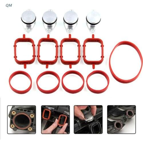 13MF 4x 22 mm Swirl Flap manifold gasket for bmw E87 E46 E60 E61 320d 520d 530d