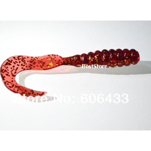 200PCS Red Soft Lure Fishing Bait Capuchin maggots Grub worm Silicone 6cm 5cm 4cm
