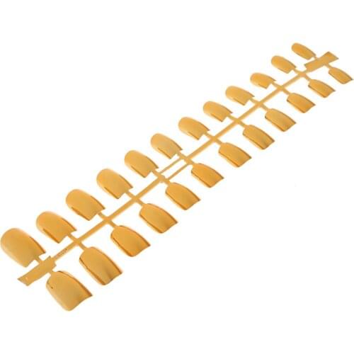 24Pcs Women Nail Art Gold Acrylic Full Cover DIY False Nail Tips Fake Nails