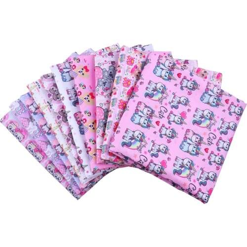 50*140cm unicorn pattern Polyester Cotton Fabric DIY Tissue Bedding Home Textile Sewing Doll Fabric High Breathable