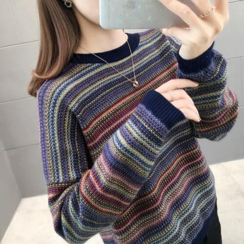 6060 real photo stripe color matching knitted insert 38