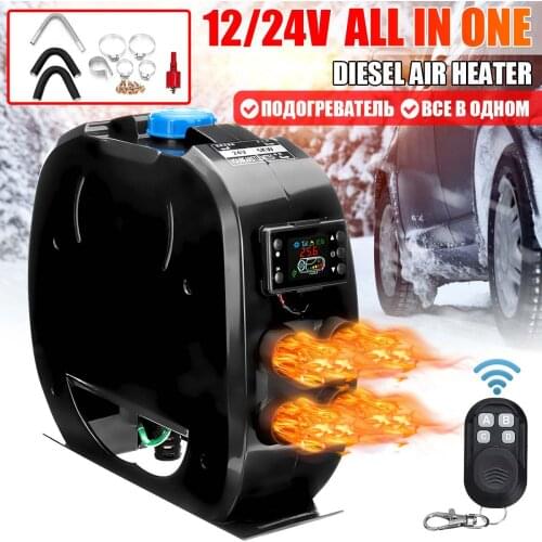 12V/24V Car Heater All In One 12V 5KW Diesel Heater Car Parking Heater With Remote Control LCD Monitor for RV Motorhome Trailer