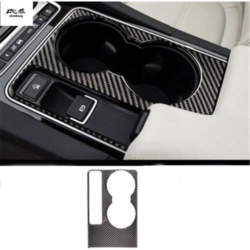 1PC Car Sticker Epoxy Glue Carbon Fiber Grain Front Glass Cup Decoration Cover For Jaguar XEL XFL F-PACE