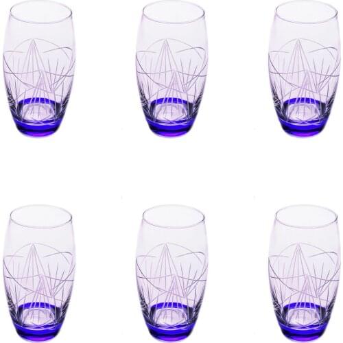 Başak Glossy (Blue) 6 PCs Barrel Water-Soft Drink Cup