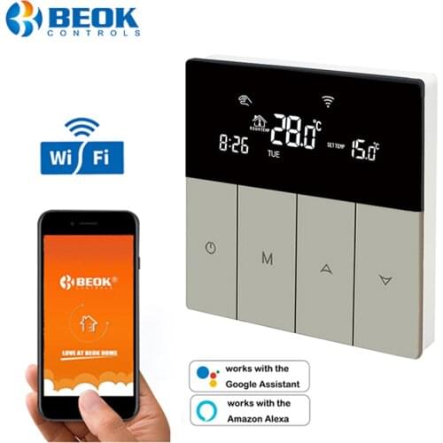BEOK WIFI Thermostat App Control Programmable Floor Heating Smart Temperature Controller For Smart Home Google Home and Alexa
