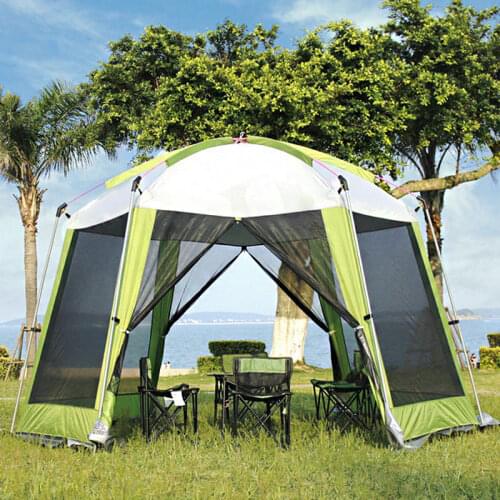 Quick-Set Portable Camping Outdoor Gazebo Canopy Shelter Hexagonal Outdoor Tent Canopy With 6 Rain Cloths rainproof and 3 sets