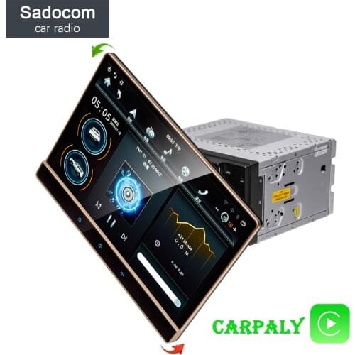 Carplay Tesla Style 12.2 PX6 100 Rotatable 6 core 2 Din Android 9.0 4GB+64GB Car DVD Player car radio for universal car audio
