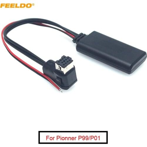FEELDO 6Pcs Car Aux Audio Bluetooth Receiver Adapter For Pioneer P99 P01 Auto Stereo Aux Radio Module Bluetooth Cable #FD6071