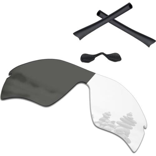 SmartVLT Eclipse Photochromic Polarized Replacement Lenses and Black Rubber Kit for Oakley Radar Path Sunglasses