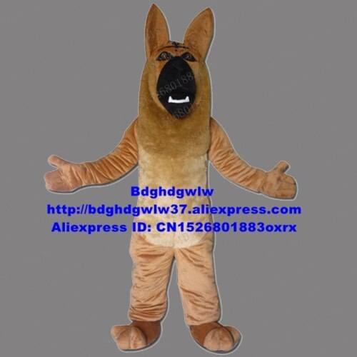Brown German Shepherd Dog Alsatian Wolfhound Wolomute Wolf Dog Hybrid Mascot Costume Adult Character Business Ceremony zx41