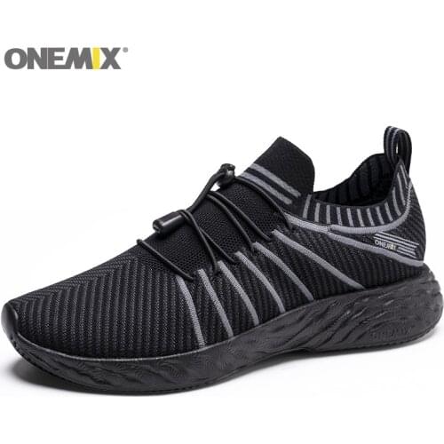 ONEMIX Men Running Shoes Breathable Light Weight Wearable Sport Shoes Comfort Sneakers Outdoor Travel Walking Jogging Footwear