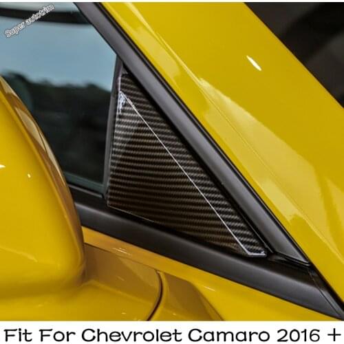 Lapetus 3 Color For Chevrolet Camaro 2016 2017 2018 ABS Outside Window Pillar A Front Door Triangle Cover Trim 2PCS