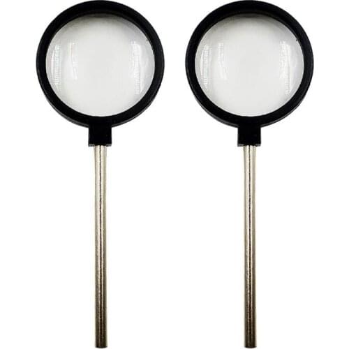 2pcs Handheld Physical Optical Lens Concave Convex Lens For Physics Teaching Physics Optical Student Experiment Equipment