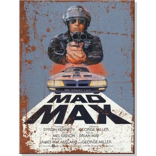 Mad Max Movie Film Retro Metal Tin Sign Plaque Poster Wall Decor Art Shabby Chic Gift