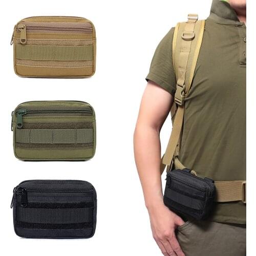 Multifunctional 1000D Outdoor Military Tactical Hunting Waist Bag EDC Molle Tool Zipper Waist Pack Accessory Durable Belt Pouch