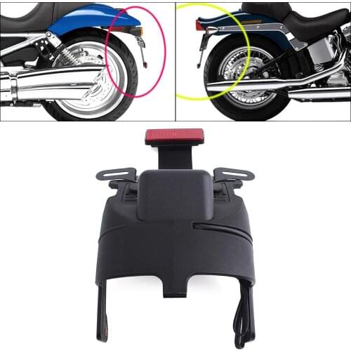 Motorcycle 12V Rear Fender Mount License Plate LED Light Red Lens For Harley XL883 XL1200 XLH883