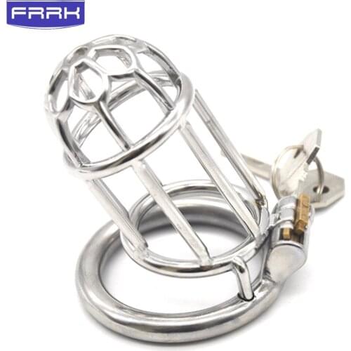 Stainless Steel Male Penis Ring Cb Chastity Lock Penis Lock Cock Cage Bondage Big Dick Metal Adult Couple Game Flirting Supplies