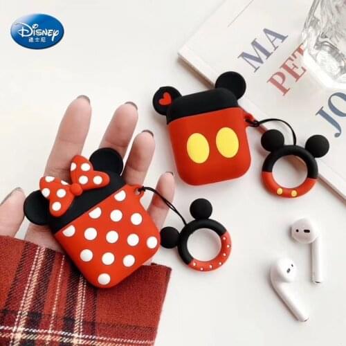 Cartoon Disney Mickey Minnie Back View AirPods 1 2 Case Soft Silicone 3D Anime Wireless Bluetooth case for airpod Pro 3 bags