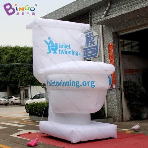 Customized 3.3X2.1X4 meters inflatable toilet seat / giant inflatable toilet / inflatable toilet balloon for display toys