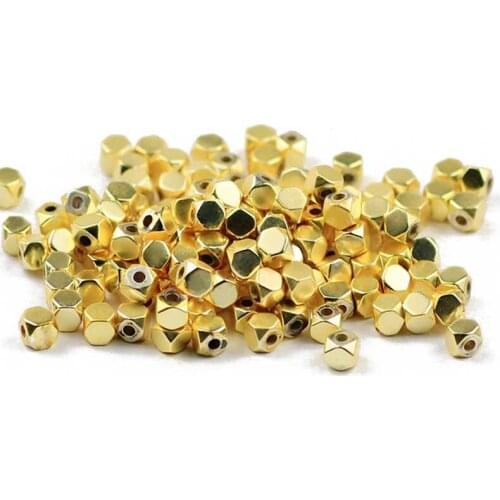 Natural Stone Matte Square Hematite beads 3mm 130Pcs cube Spacer Loose Beads For Jewelry Making DIY bracelet Necklace Earring