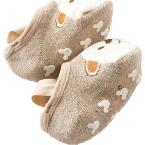 Baby Girl Socks Boy Toddler Anti-slip Cotton Fox Socks Grip Slippers Toddler Non-slip Infant Baby Walk Socks Shoes