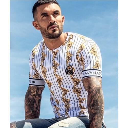 2020 new Men T shirt Striped Casual Streetwear Hip Hop T shirt Short Sleeve Male Fashion Sports T shirt Quick dry Tops Summer