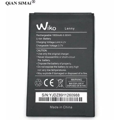 New Battery For Wiko Lenny 1800mAh High Quality Mobile Phone Replacement Batteries Accumulator Rechargeable