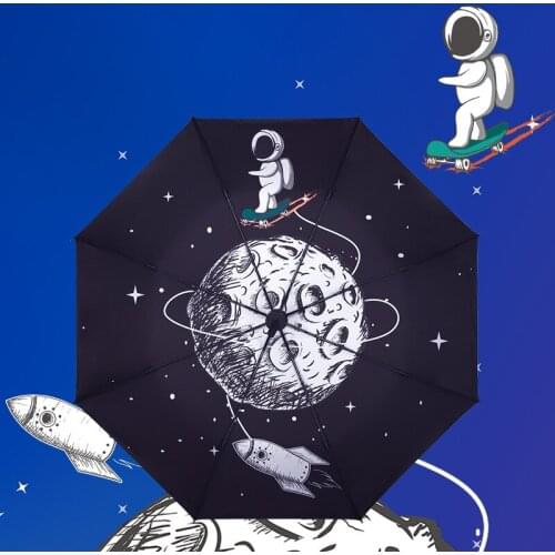 New Automatic 3-Folding Sun Umbrella Anti-Ultraviolet Sunscreen Umbrella 2021