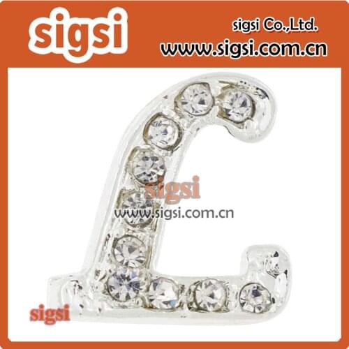 Charming crystal letter L brooch jewelry 2016 new arrival letter brooch for wedding