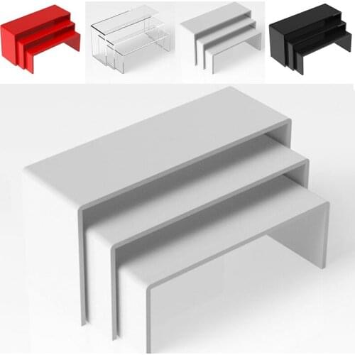 3Pcs/Set 3mm Acrylic Display Stand Jewelry Showcase Storage Rack Shelf Holder Display Shelf For Figure Collection Jewelry